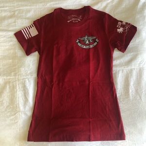 Red “Elf Team Six” T-shirt
